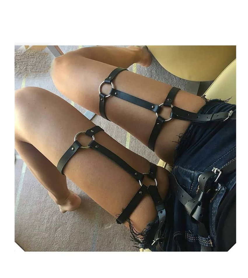 Gothic Harness Bondage Leather Leg Belts for Women