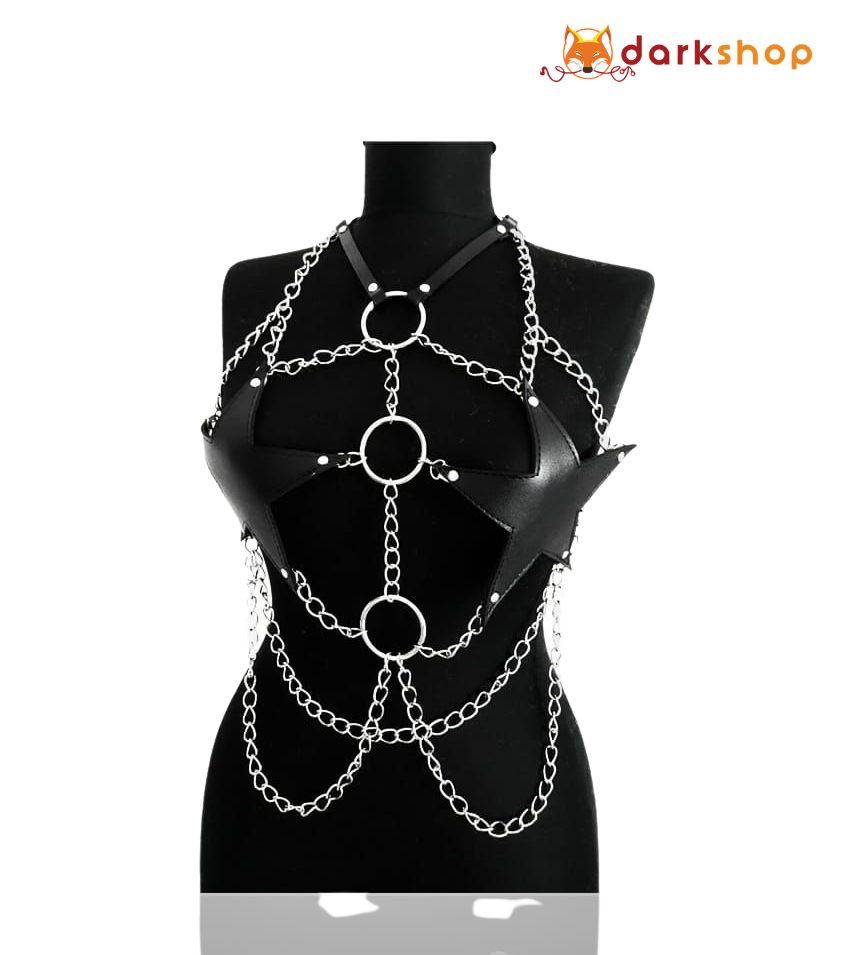 Metal Chain Crop Top Body Harness  For Women