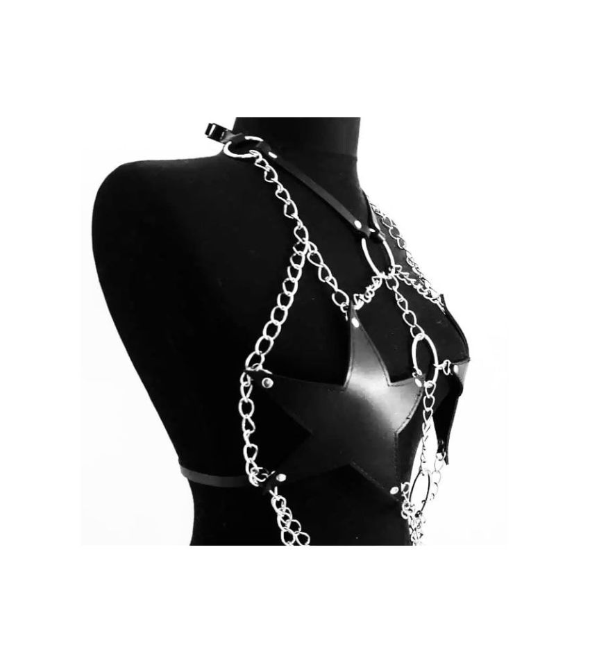 Metal Chain Crop Top Body Harness  For Women