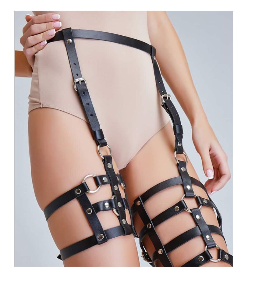 Leather Harness From Waist To Leg