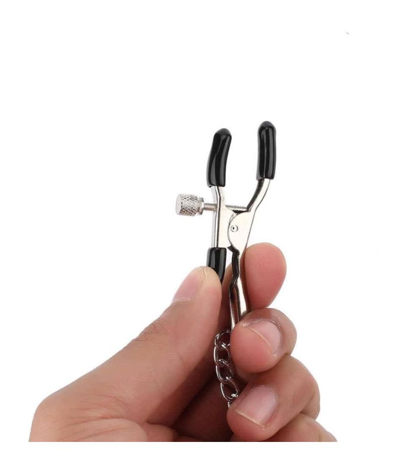 Slave Collar & Nipple Clamps Leather