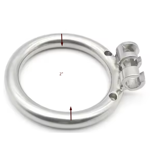 Stainless Steel Flat Chastity Cage With Urethral Penis Plug