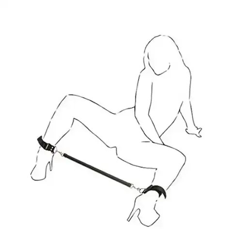 Stainless Steel Restraint Leg Spreader Bar Ankle Cuffs