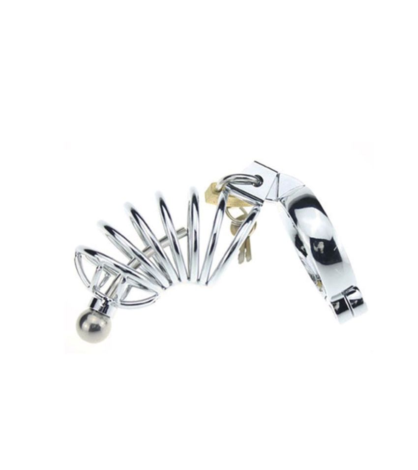 Stainless Steel Lockable Penis Cage For Men