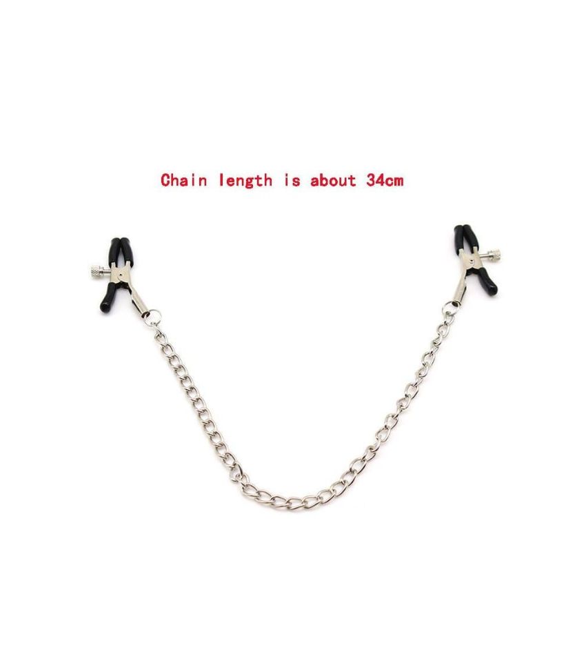 Steel Metal Chain Nipple Stimulation Clamps