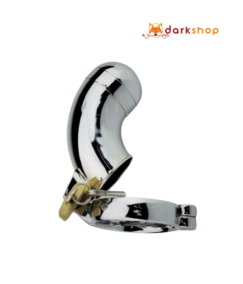 Stainless Steel Male Chastity Cage Bondage Penis Lock Ring