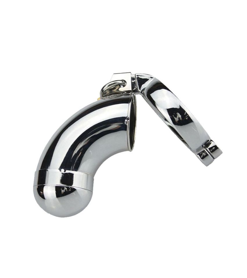 Stainless Steel Male Chastity Cage Bondage Penis Lock Ring