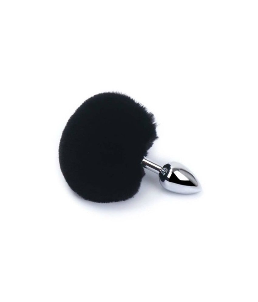 Steel Anal Butt Plug With Rabbit Tail