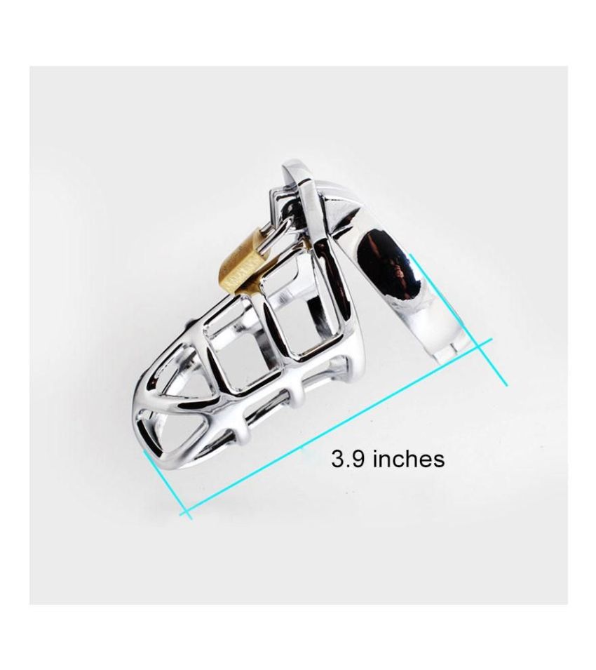 Steel Penis Chastity Cage Lock