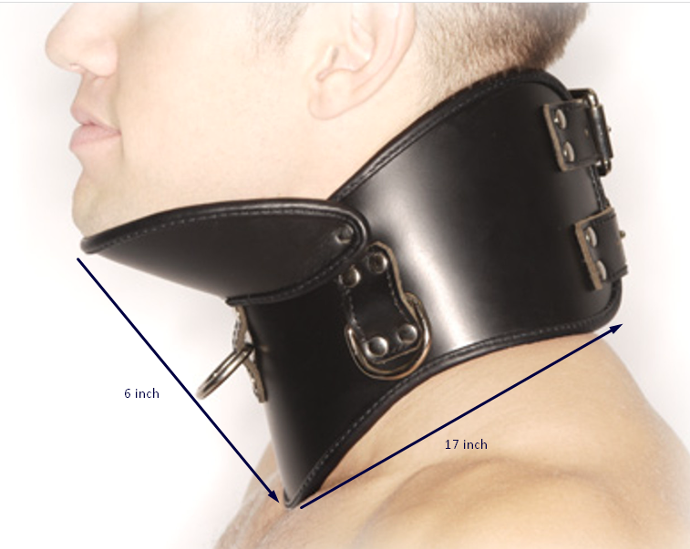 Strict Leather BDSM Neck Posture Collar Small/Medium