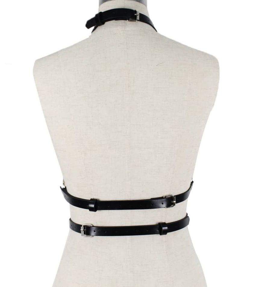 Punk Goth Leather Body Harness Bondage Belt