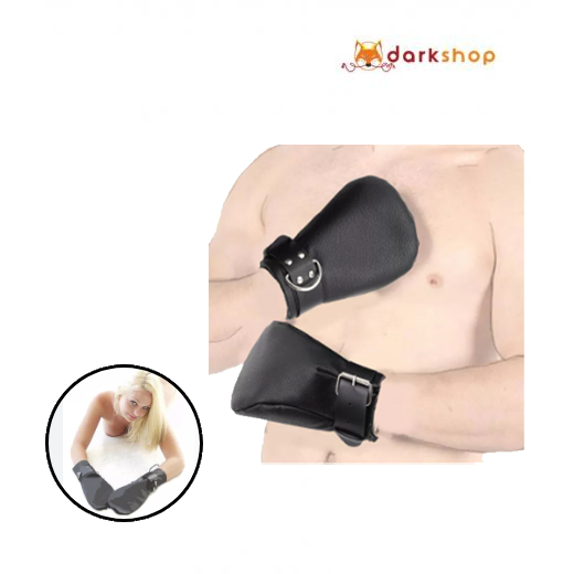 Unisex Leather BDSM Bondage Pet Role Play Gloves
