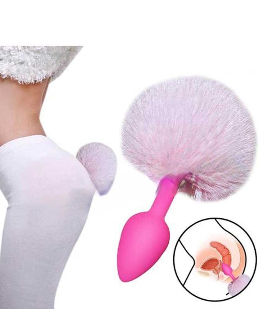 Anal Plug With colored Rabbit Tail
