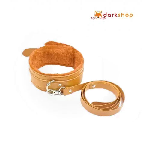 Yellow Collar with Leash Fetish Bdsm Dog Slave