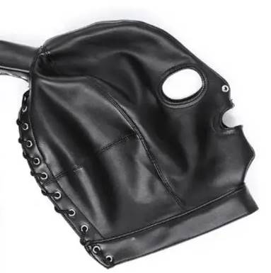 Sex Fetish Slave Hood Leather Mask