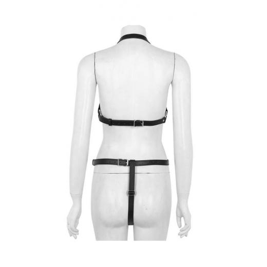 Black Bodysuit Chastity Belt For Women