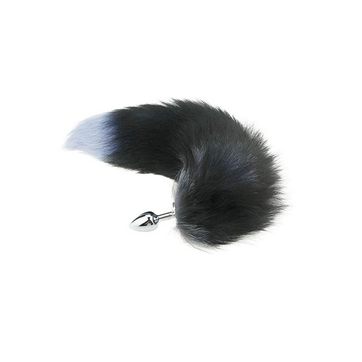 Butt Plug Fox Fluffy Tail Cosplay (Black/white)