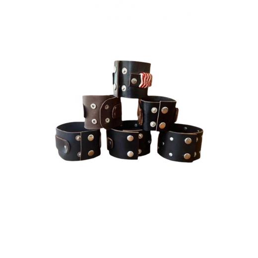New Leather Adjustable Wristbands Cuff For Men