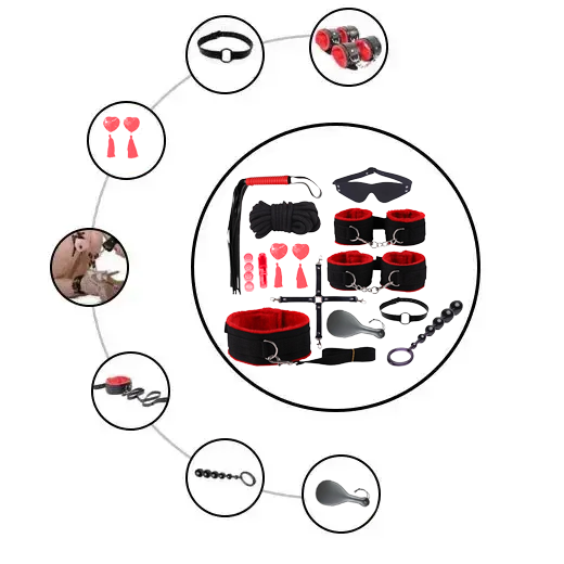 Luxury 12 PCS Leather BDSM Bondage Kit