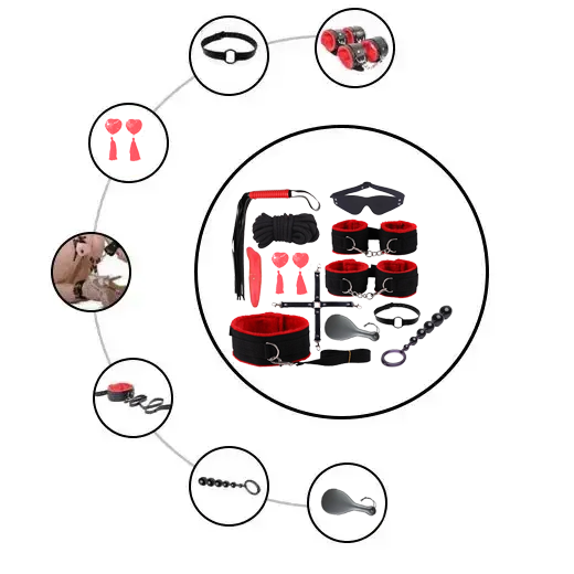 Luxury 12 PCS Leather BDSM Bondage Kit