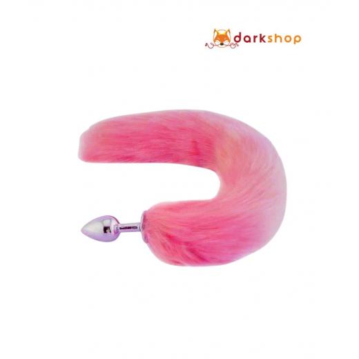 Pink tail butt plug fox tail