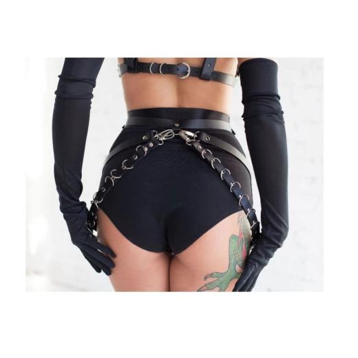 Body Harness With Metal Chain Waist Leg Cage