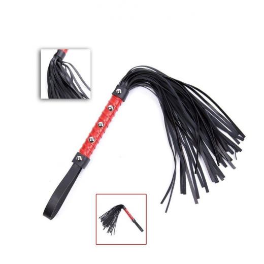 Romantic Leather Flogger Whip with Wrist Loop