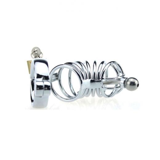 Stainless Steel Lockable Penis Cage For Men