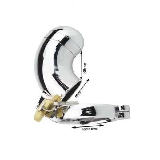 Stainless Steel Male Chastity Cage Bondage Penis Lock Ring