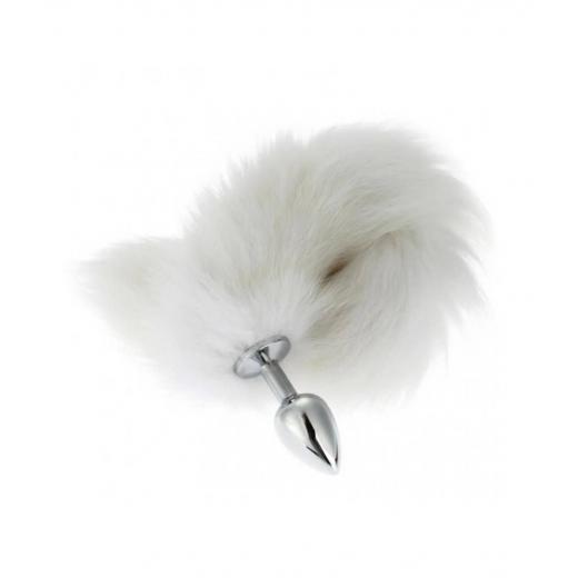 White Fox Tail Anal Butt Plug