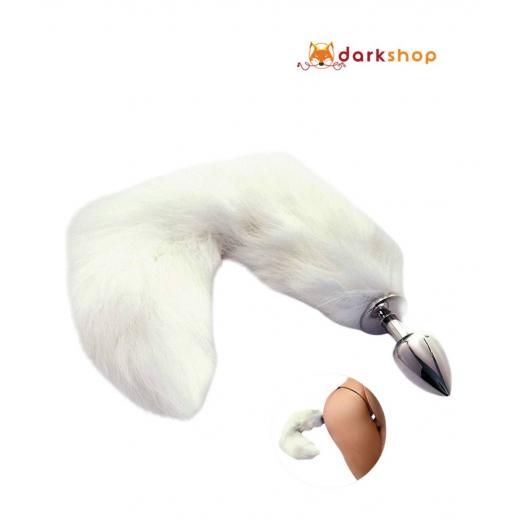 White Fox Tail Anal Butt Plug