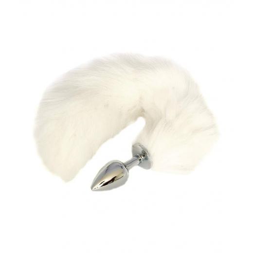 White Fox Tail Anal Butt Plug