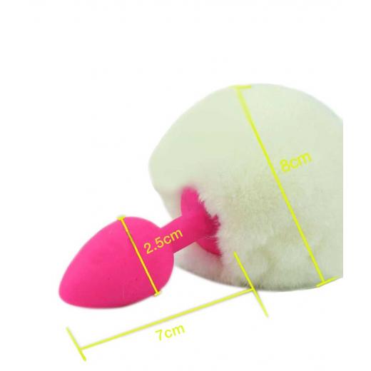 Anal Plug With colored Rabbit Tail