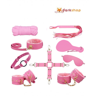 9 Pcs Luxury Pink BDSM Kit