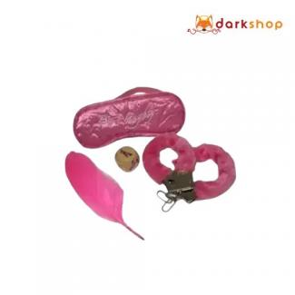 Dice Furr Eye Mask Handcuff BDSM 4PCS Set