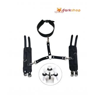 Neck Collar with Hand Cuffs Bondage