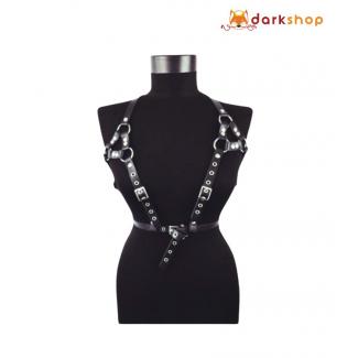 Bondage Cage Punk Sculpture Harness With Leather Belts