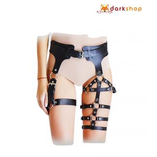 Leather Body Harness Waist Leg Bondage