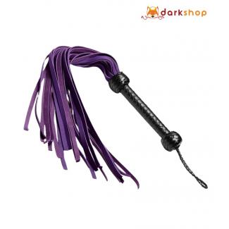 Leather Nubuck Purple Flogger Whip