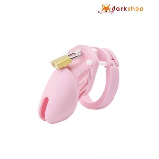 Pink Chastity Locked Cage Sex Toy for Men