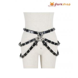 Body Harness With Metal Chain Waist Leg Cage