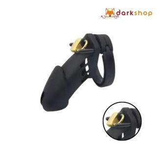 Silicone Rubber Black Men Chastity Cage