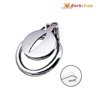 Stainless Steel Flat Chastity Cage Curve Ring Screw Locker