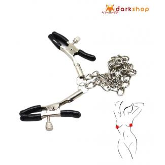 Steel Metal Chain Nipple Stimulation Clamps