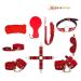 9 Pcs Luxury Red BDSM Kit