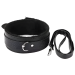 Black Collar with Leash Fetish BDSM Dog Slave