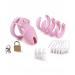 Pink Chastity Locked Cage Sex Toy for Men