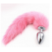 Pink tail butt plug fox tail